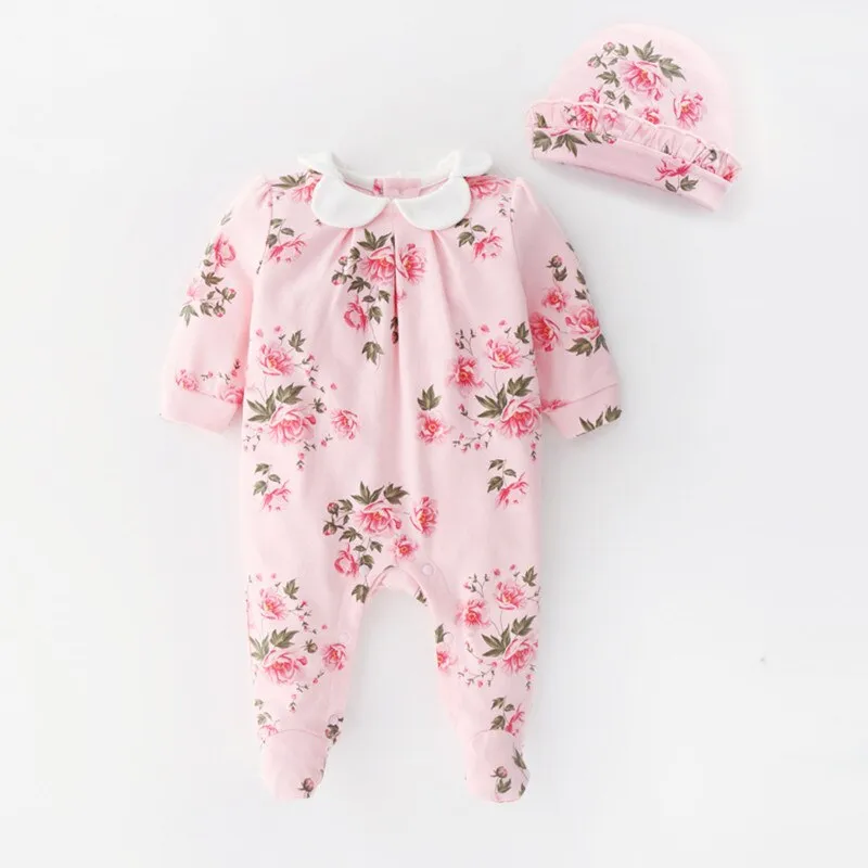Long Sleeve Rosie Footed Sleeper & Hat